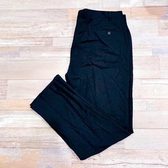 MICHAEL KORS Black Wool Striped Dress Pants | Tailored Classic | Size 42 * - Picture 2 of 7